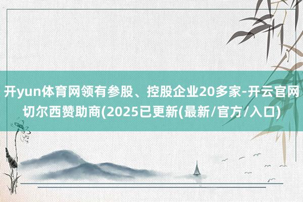 开yun体育网领有参股、控股企业20多家-开云官网切尔西赞助商(2025已更新(最新/官方/入口)