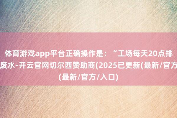 体育游戏app平台正确操作是：“工场每天20点排放玄色废水-开云官网切尔西赞助商(2025已更新(最新/官方/入口)