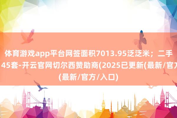 体育游戏app平台网签面积7013.95泛泛米;二手房网签145套-开云官网切尔西赞助商(2025已更新(最新/官方/入口)